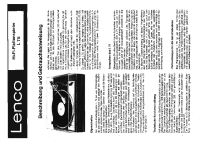 Lenco L75 - Owners Manual 